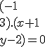  ( -1\\3  ). (x+1\\y-2  )=0